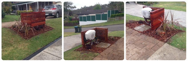 Hoselink Retractable Reel and Home made hide built to shelter it in the front garden.